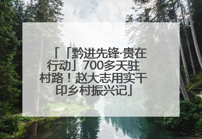 「黔进先锋·贵在行动」700多天驻村路！赵大志用实干印乡村振兴记