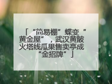 “简易棚”蝶变“黄金屋”，武汉黄陂火塔线瓜果售卖亭成“金招牌”