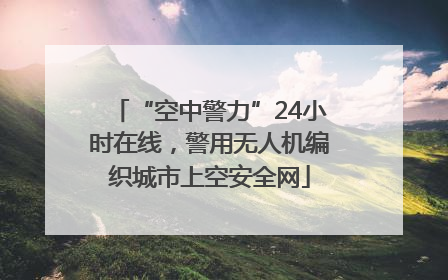 “空中警力”24小时在线，警用无人机编织城市上空安全网