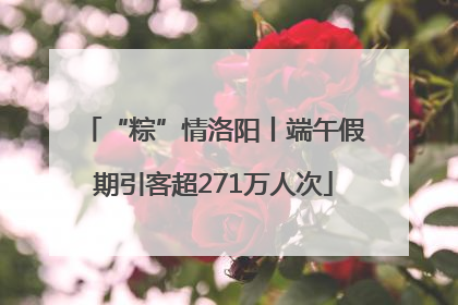 “粽”情洛阳丨端午假期引客超271万人次