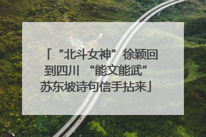 “北斗女神”徐颖回到四川 “能文能武”苏东坡诗句信手拈来