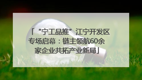 “宁工品推”江宁开发区专场启幕：链主领航60余家企业共拓产业新局