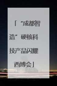“成都智造”硬核科技产品闪耀西博会