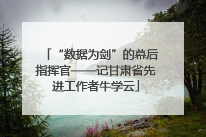 “数据为剑”的幕后指挥官——记甘肃省先进工作者牛学云