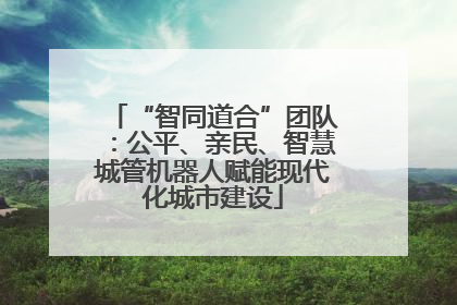 “智同道合”团队：公平、亲民、智慧城管机器人赋能现代化城市建设