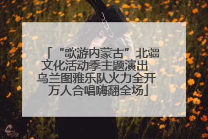 “歌游内蒙古”北疆文化活动季主题演出 乌兰图雅乐队火力全开 万人合唱嗨翻全场