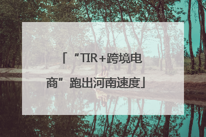 “TIR+跨境电商”跑出河南速度