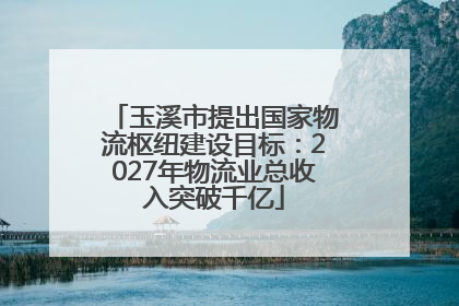 玉溪市提出国家物流枢纽建设目标：2027年物流业总收入突破千亿