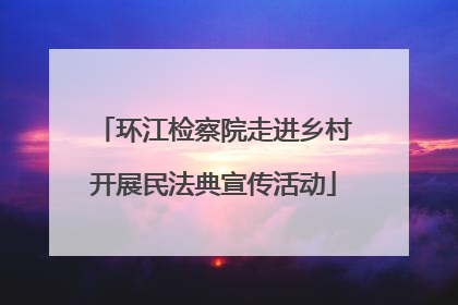 环江检察院走进乡村开展民法典宣传活动