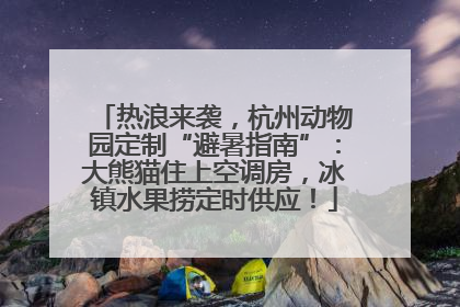 热浪来袭，杭州动物园定制“避暑指南”：大熊猫住上空调房，冰镇水果捞定时供应！