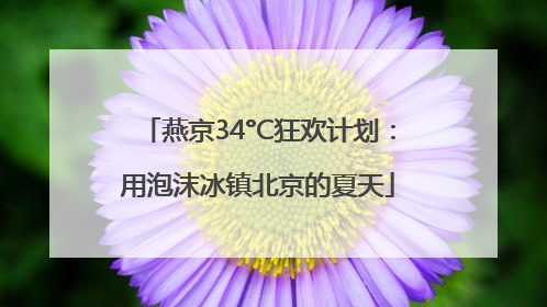 燕京34°C狂欢计划：用泡沫冰镇北京的夏天