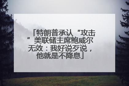 特朗普承认“攻击”美联储主席鲍威尔无效：我好说歹说，他就是不降息