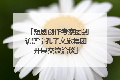 短剧创作考察团到访济宁孔子文旅集团开展交流洽谈