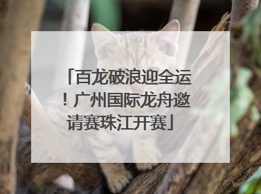 百龙破浪迎全运！广州国际龙舟邀请赛珠江开赛
