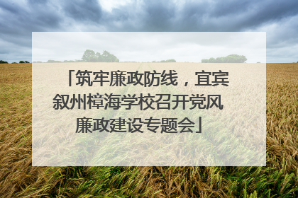筑牢廉政防线，宜宾叙州樟海学校召开党风廉政建设专题会