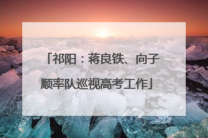 祁阳：蒋良铁、向子顺率队巡视高考工作