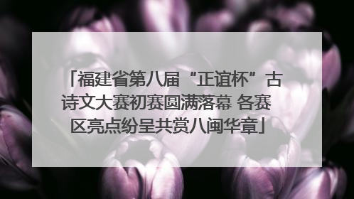 福建省第八届“正谊杯”古诗文大赛初赛圆满落幕 各赛区亮点纷呈共赏八闽华章