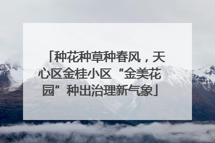 种花种草种春风，天心区金桂小区“金美花园”种出治理新气象