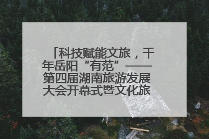 科技赋能文旅，千年岳阳“有范”——第四届湖南旅游发展大会开幕式暨文化旅游推介会侧记