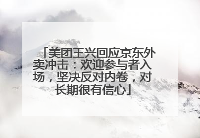 美团王兴回应京东外卖冲击：欢迎参与者入场，坚决反对内卷，对长期很有信心