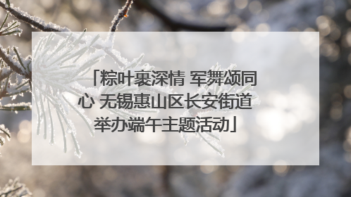 粽叶裹深情 军舞颂同心 无锡惠山区长安街道举办端午主题活动