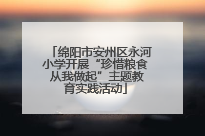 绵阳市安州区永河小学开展“珍惜粮食 从我做起”主题教育实践活动