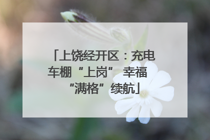 上饶经开区：充电车棚“上岗” 幸福“满格”续航