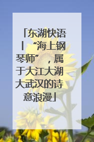 东湖快语丨“海上钢琴师”，属于大江大湖大武汉的诗意浪漫
