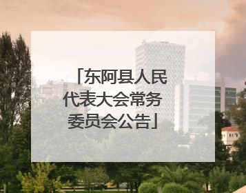 东阿县人民代表大会常务委员会公告