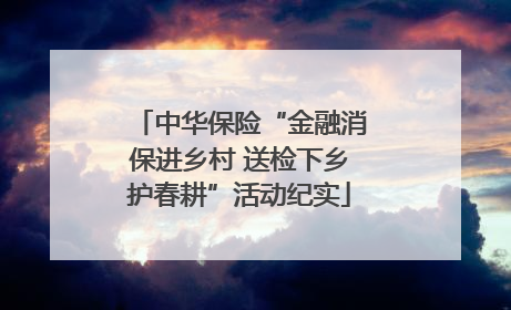 中华保险“金融消保进乡村 送检下乡护春耕”活动纪实