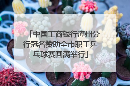 中国工商银行漳州分行冠名赞助全市职工乒乓球赛圆满举行