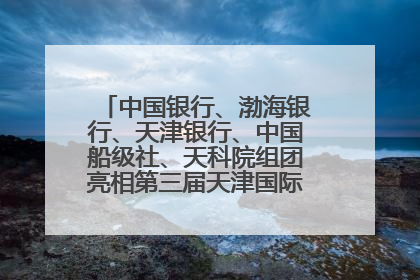 中国银行、渤海银行、天津银行、中国船级社、天科院组团亮相第三届天津国际航运展 输出航运服务“中国方案”