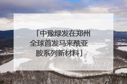 中豫绿发在郑州全球首发马来酰亚胺系列新材料