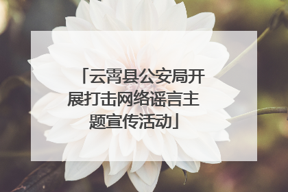 云霄县公安局开展打击网络谣言主题宣传活动