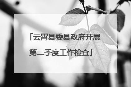 云霄县委县政府开展第二季度工作检查