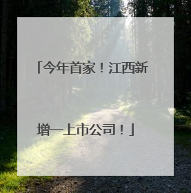 今年首家！江西新增一上市公司！