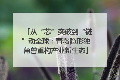 从“芯”突破到“链”动全球：青岛隐形独角兽重构产业新生态