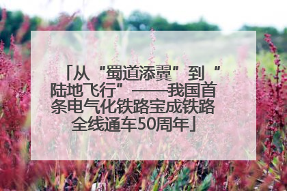 从“蜀道添翼”到“陆地飞行”——我国首条电气化铁路宝成铁路全线通车50周年