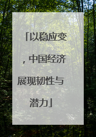以稳应变，中国经济展现韧性与潜力