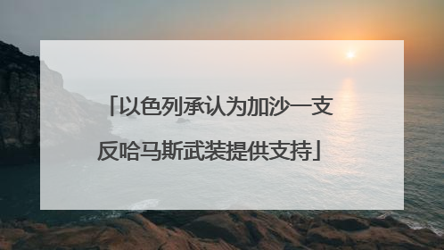 以色列承认为加沙一支反哈马斯武装提供支持