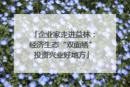 企业家走进益林：经济生态“双面绣” 投资兴业好地方