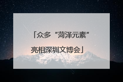 众多“菏泽元素”亮相深圳文博会