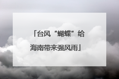 台风“蝴蝶”给海南带来强风雨