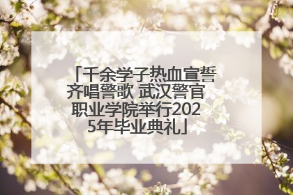 千余学子热血宣誓齐唱警歌 武汉警官职业学院举行2025年毕业典礼