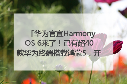 华为官宣HarmonyOS 6来了！已有超40款华为终端搭载鸿蒙5，开发者突破800万