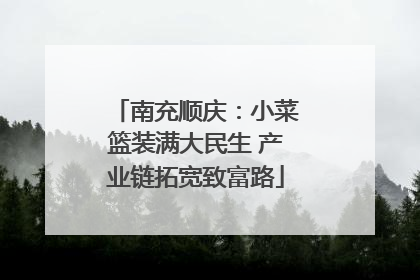 南充顺庆：小菜篮装满大民生 产业链拓宽致富路