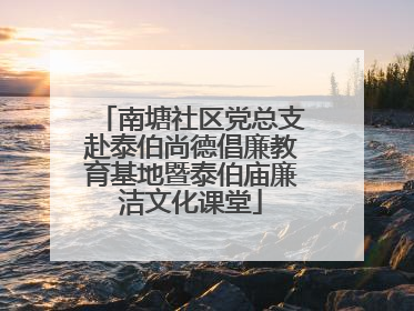 南塘社区党总支赴泰伯尚德倡廉教育基地暨泰伯庙廉洁文化课堂
