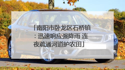 南阳市卧龙区石桥镇：迅速响应强降雨 连夜疏通河道护农田