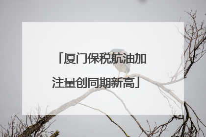 厦门保税航油加注量创同期新高