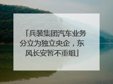 兵装集团汽车业务分立为独立央企，东风长安暂不重组